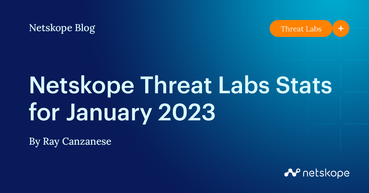 Netskope Threat Labs Stats for January 2023 Netskope