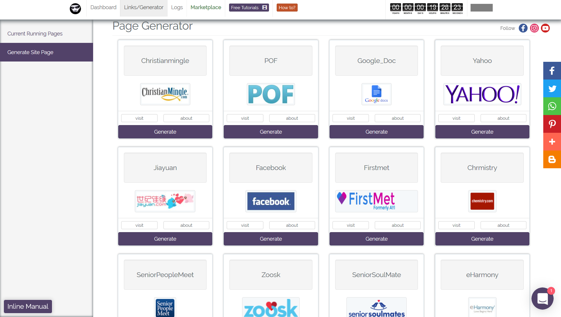 Page generator