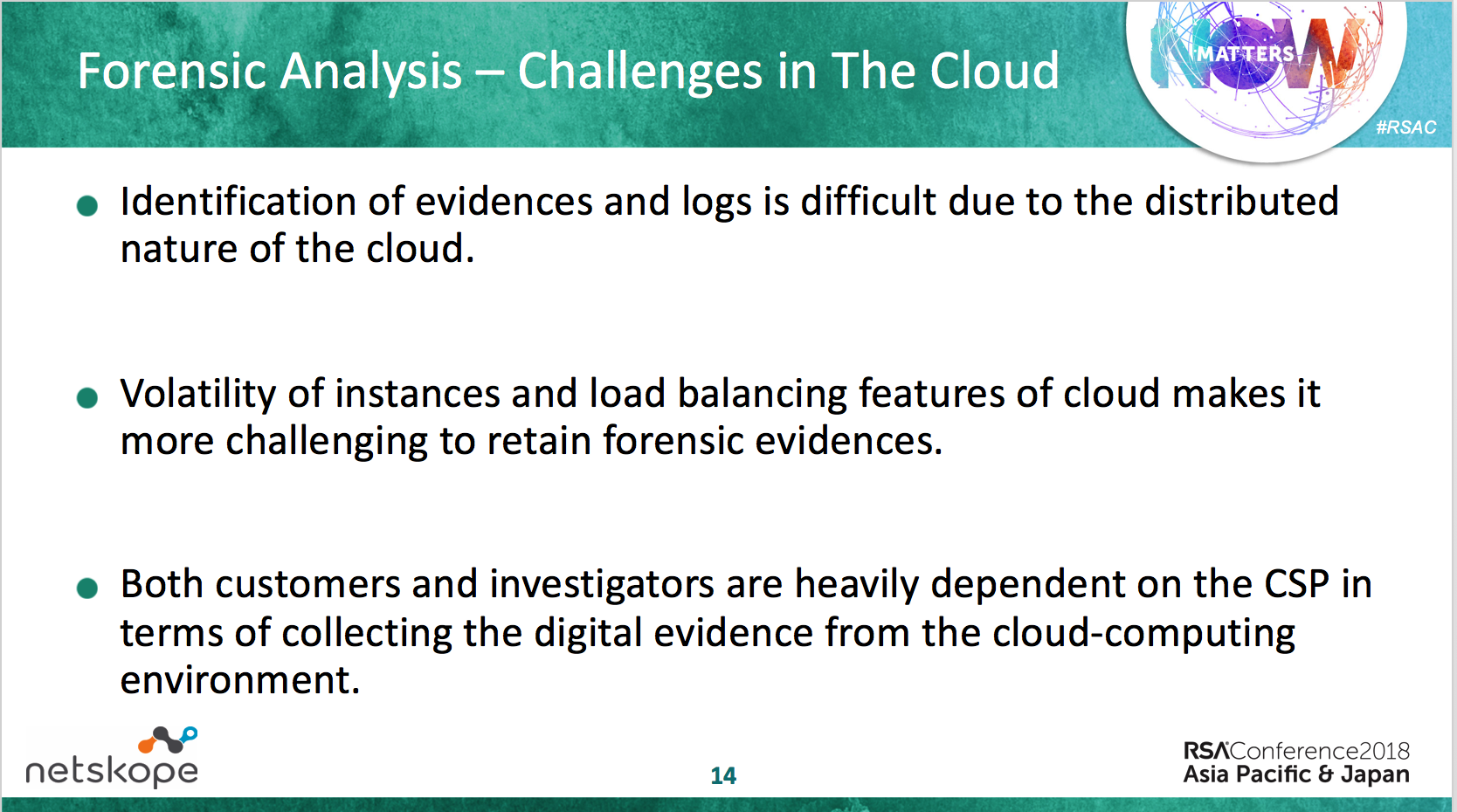 Netskope RSA Conference 2018 Asia Pacific & Japan Netskope