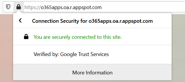 Screenshot of phishing page hosted in appspot.com