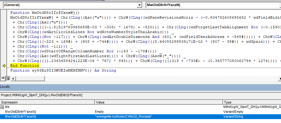 Figure showing the function implementation that constructs the moniker string.