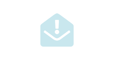 email message icon with an exclamation point
