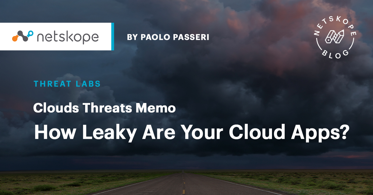 Cloud Threats Memo: How Leaky Are Your Cloud Apps?