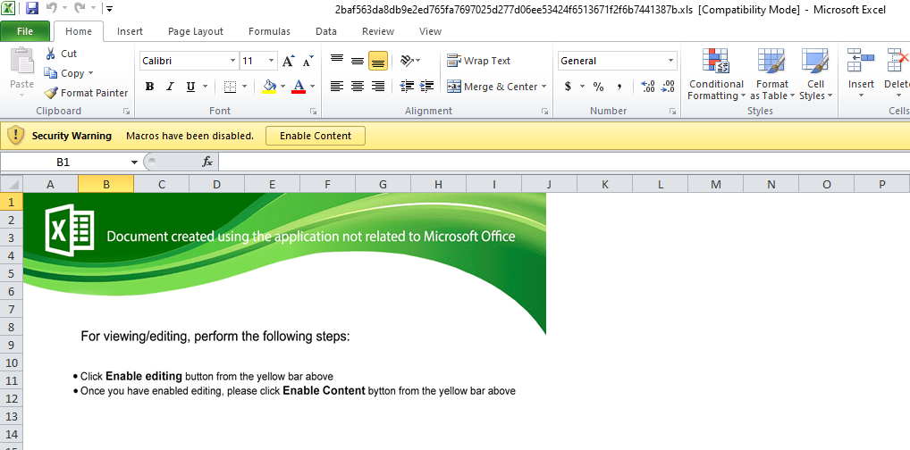 Screenshot of one sample excel sheet from Intel 471 blog.