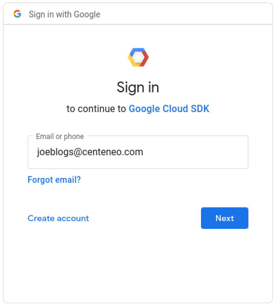Screenshot showing username authentication