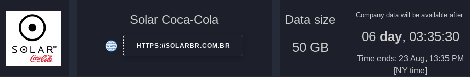 Screenshot showing that Solar Coca-Cola was infected by BlackMatter