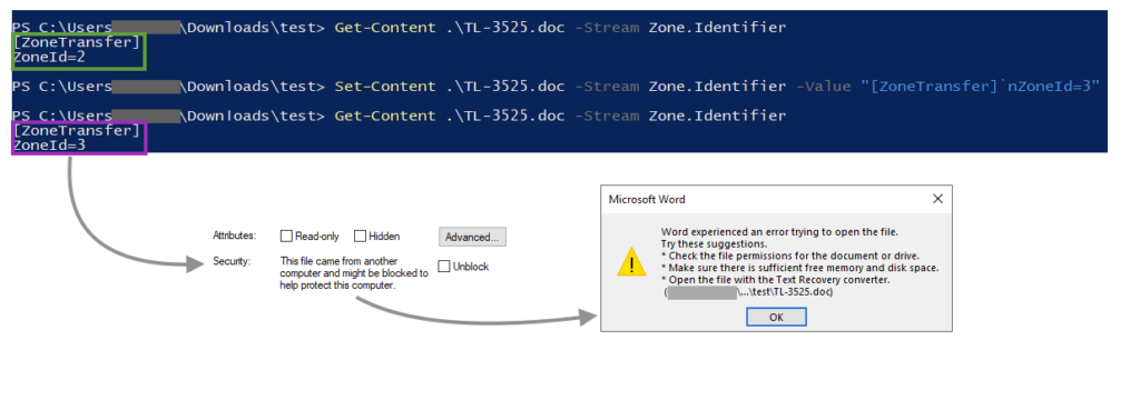Screenshot showing Web Archive error when ZoneId is higher than 2.