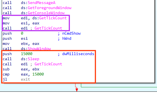 Example of trick to evade sandbox analysis.