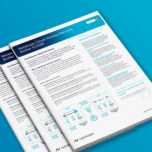 Netskope Cloud Access Security Broker (CASB) data sheet