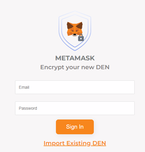 Captura de tela da página de phishing tentando roubar a conta MetaMask.