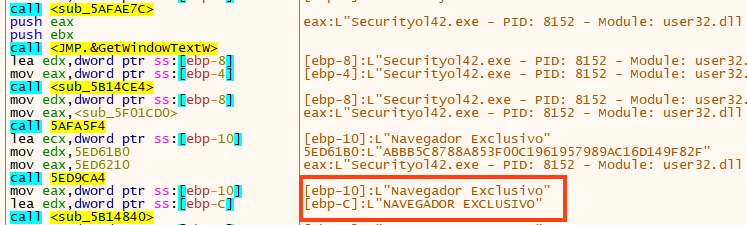 Exammple of malware monitoring windows titles.