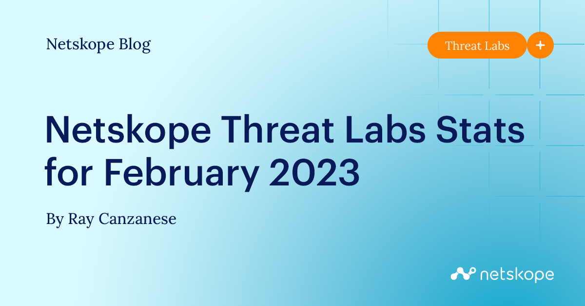 Netskope Threat Labs Stats for February 2023 Netskope