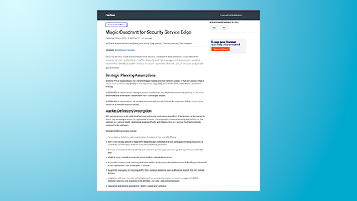 Quadrante Mágico para Security Service Edge 2023