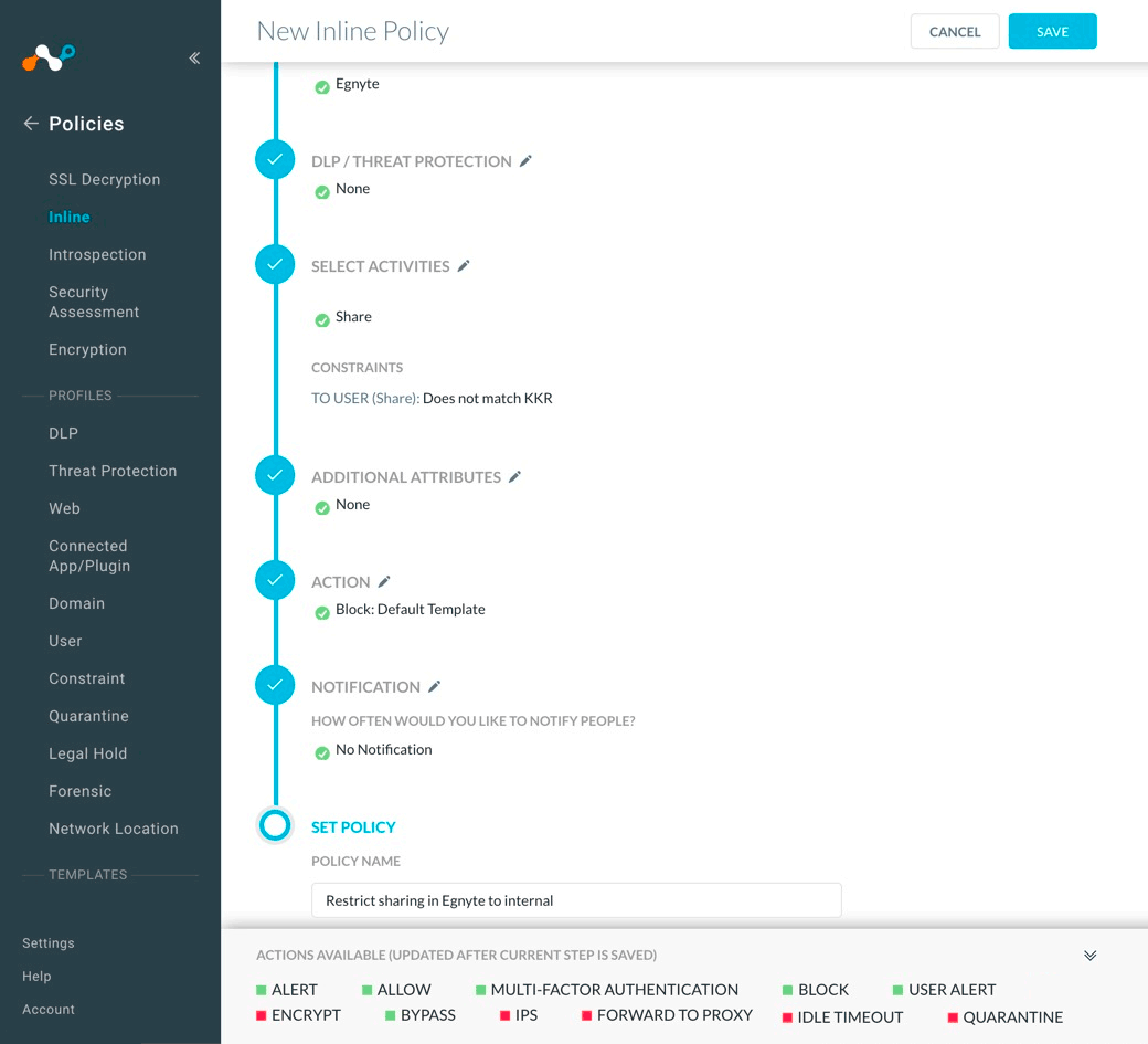 Netscope pour Egnyte