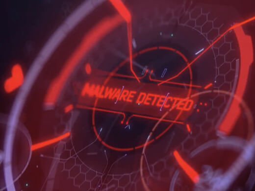 Malware detected screen
