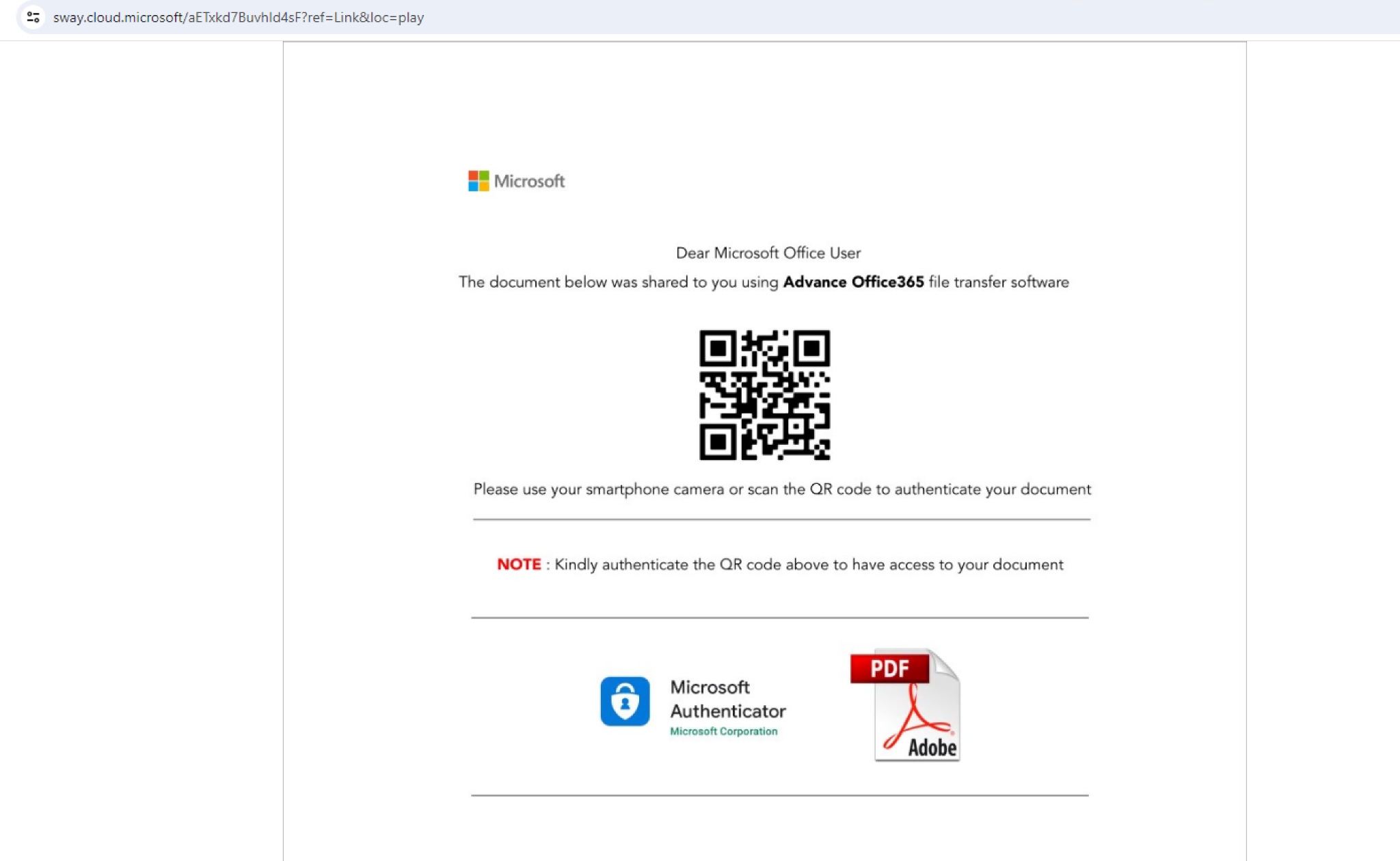 Phishing in Style: Microsoft Sway Abused to Deliver Quishing Attacks ...