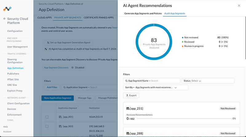 Private Access AIOps Agent-Audit Summary Recommendations